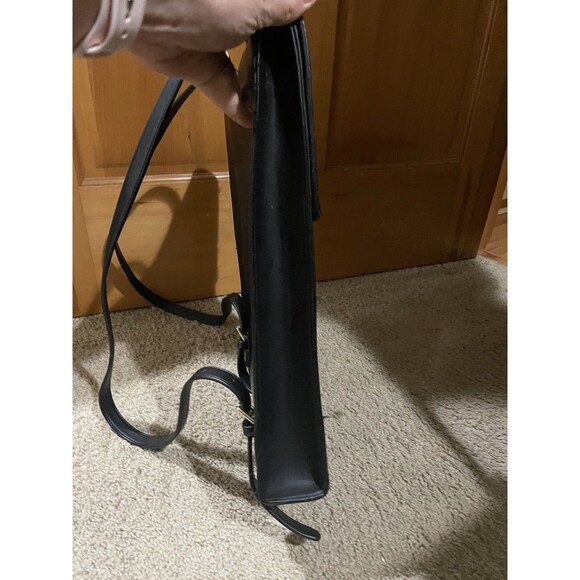 Summer & Rose Black vegan Leather Skinny Backpack laptop main image 10